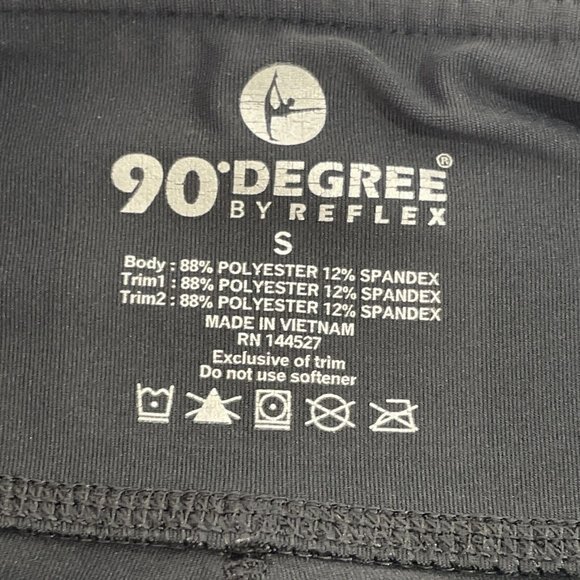 90 Degree by Reflex Yoga Pants Tights Cropped S Black, See-Through From Mid... - Picture 6 of 6